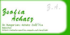 zsofia achatz business card